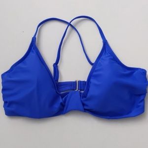 Athleta blue cross cross underwire bikini top